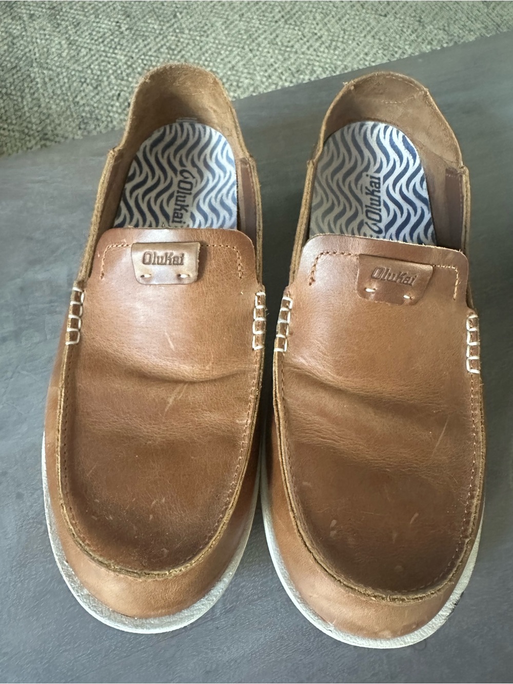 OLUKAI Men’s ‘Kakaha’ Convertible Leather Slip-On Loafers Sz 10.5 - Picture 4 of 14